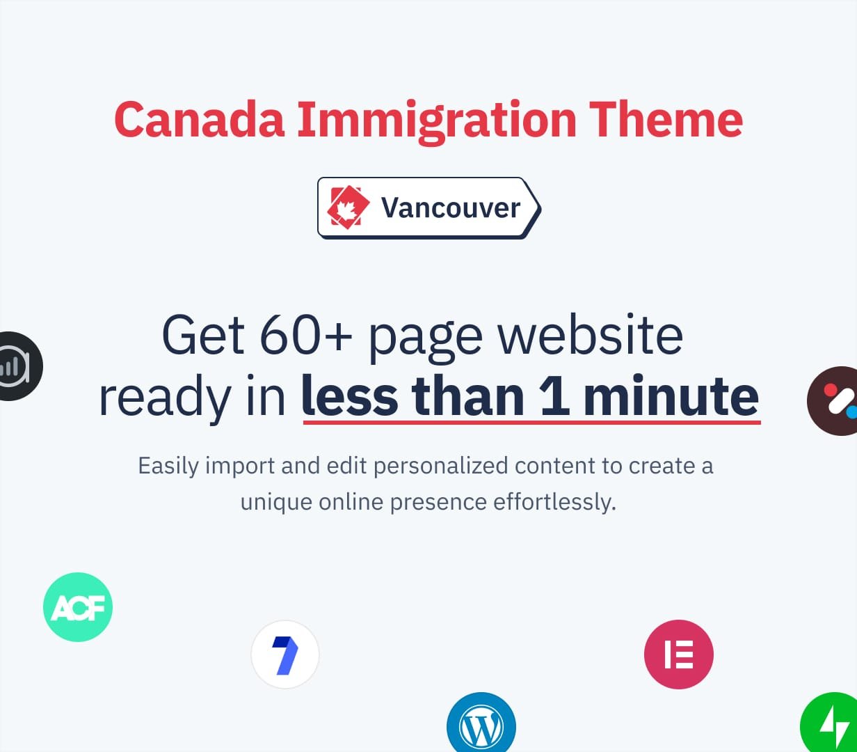 Get your site ready in less than 1 minute